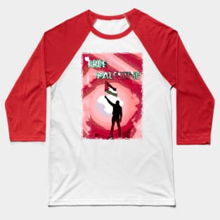 Free Palestine Flag P3 Baseball T-Shirt